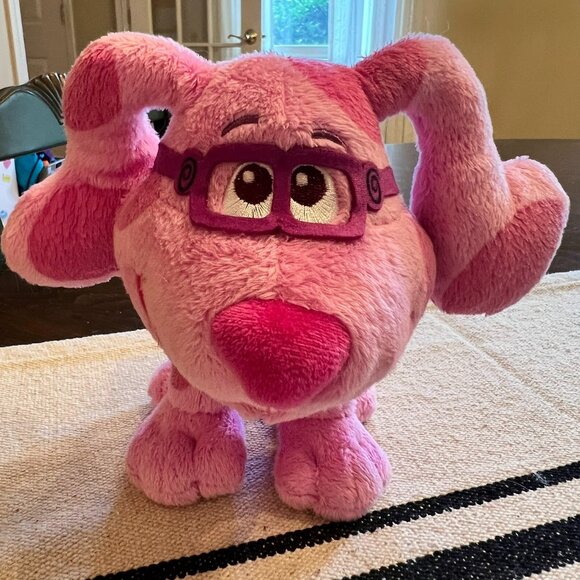 Magenta Plush with Glasses Blues Clues & You 6" Pink Stuffed Animal Beanbag Toy - Picture 1 of 4